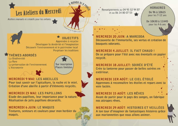 Voici les nouveaux ateliers du mercedi