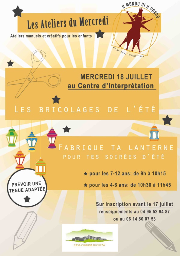Atelier du 18 juillet : Lanterne d'été