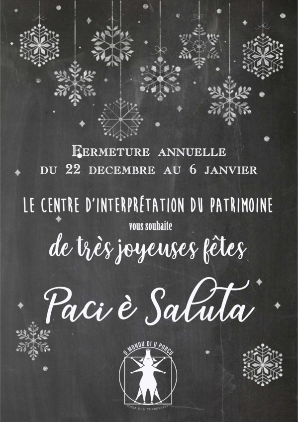 Fermeture annuelle du 22 décembre au 6 janvier