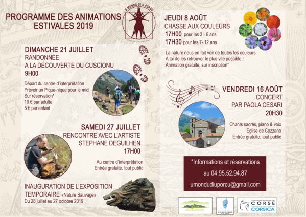 Programme des manifestations estivales 2019