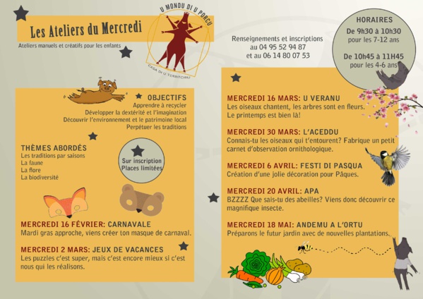Nouveau programme des ateliers pédagogiques