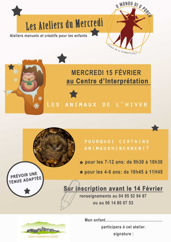Les ateliers de février
