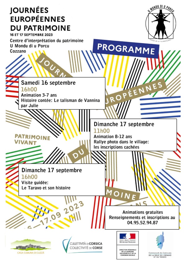Journées Européennes  du Patrimoine - Programme 2023