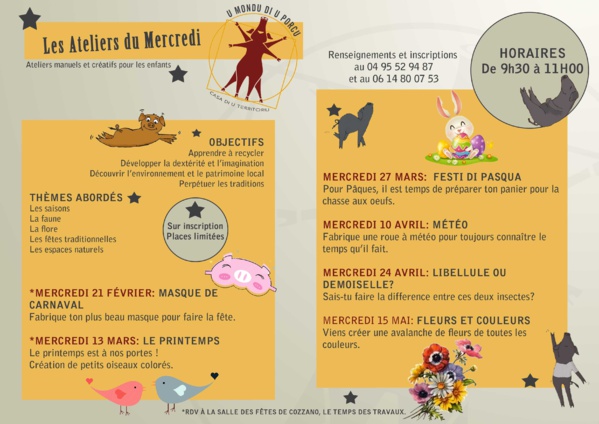 Ateliers pédagogiques 1er trimestre 2024