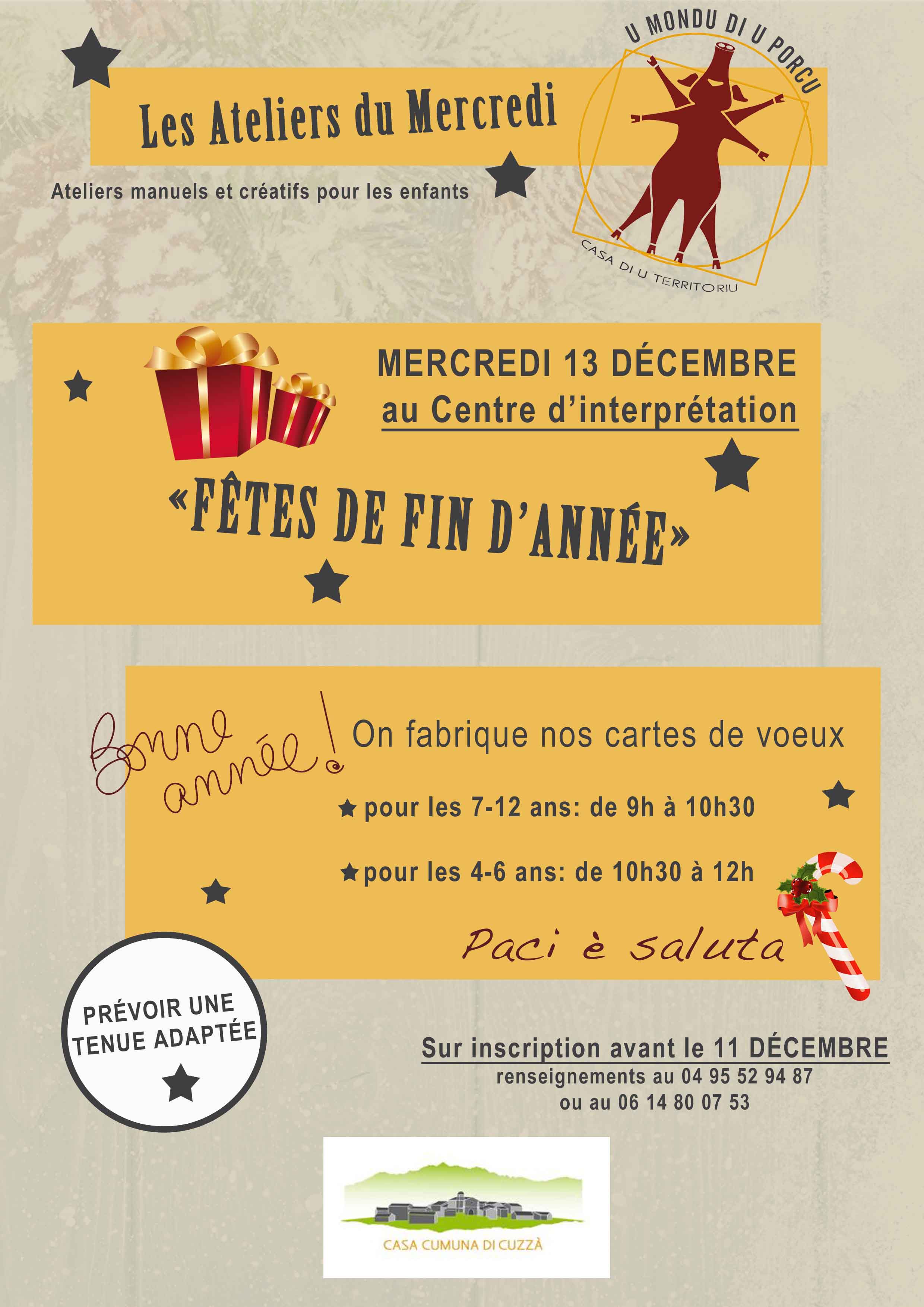 Les prochains ateliers du mercredi