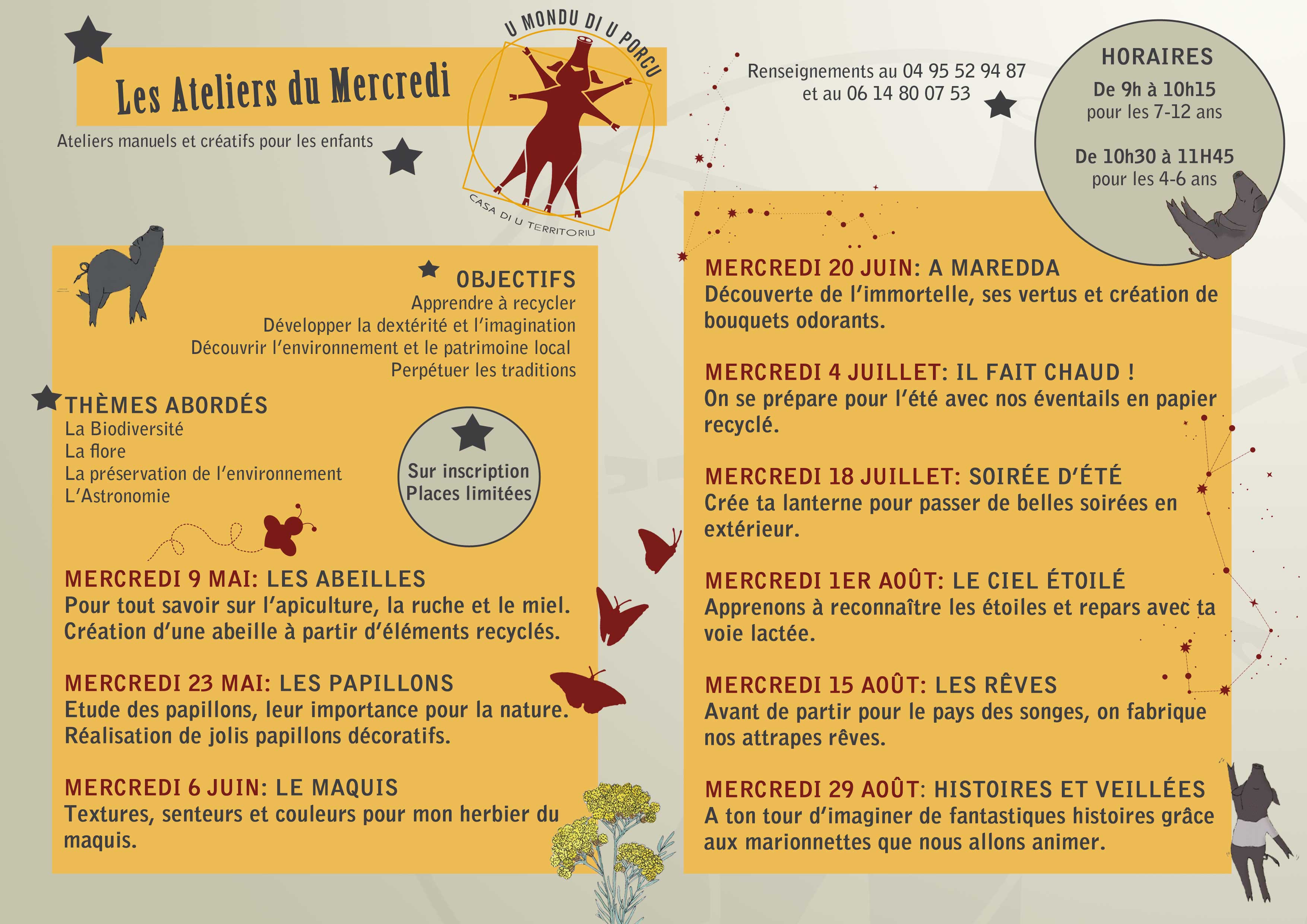Voici les nouveaux ateliers du mercedi