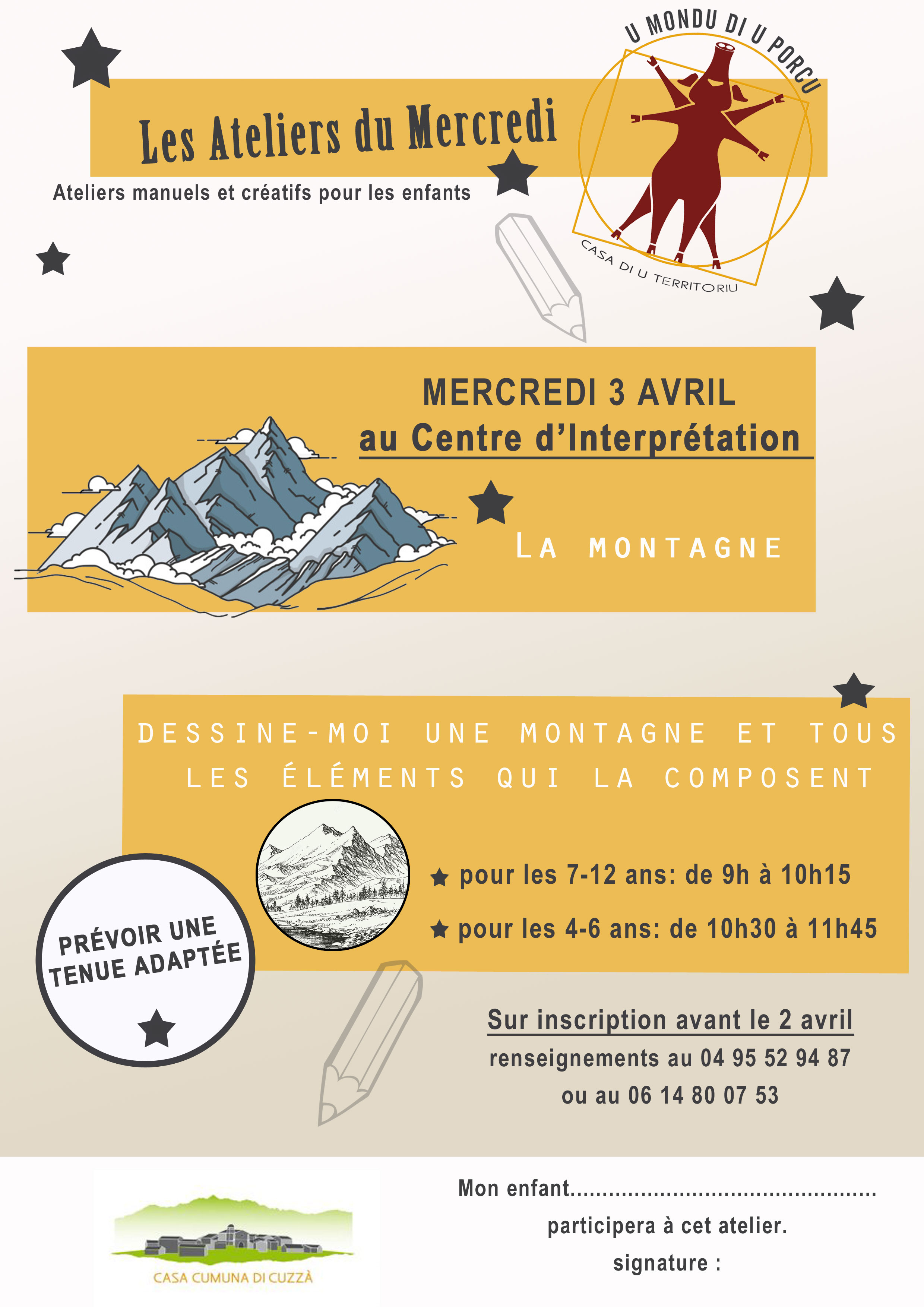 Les ateliers du mois d'avril