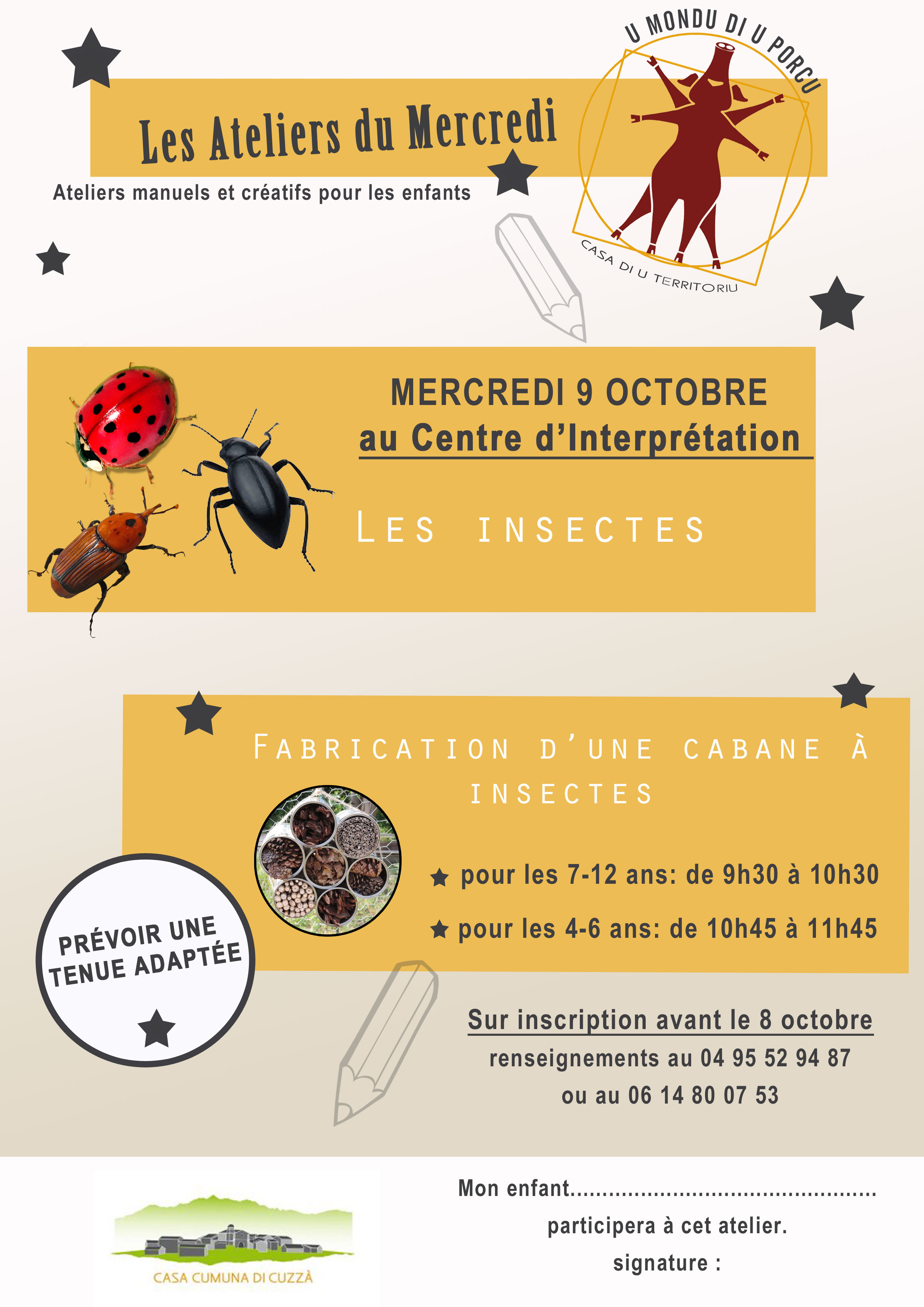 Les ateliers du mois d'octobre