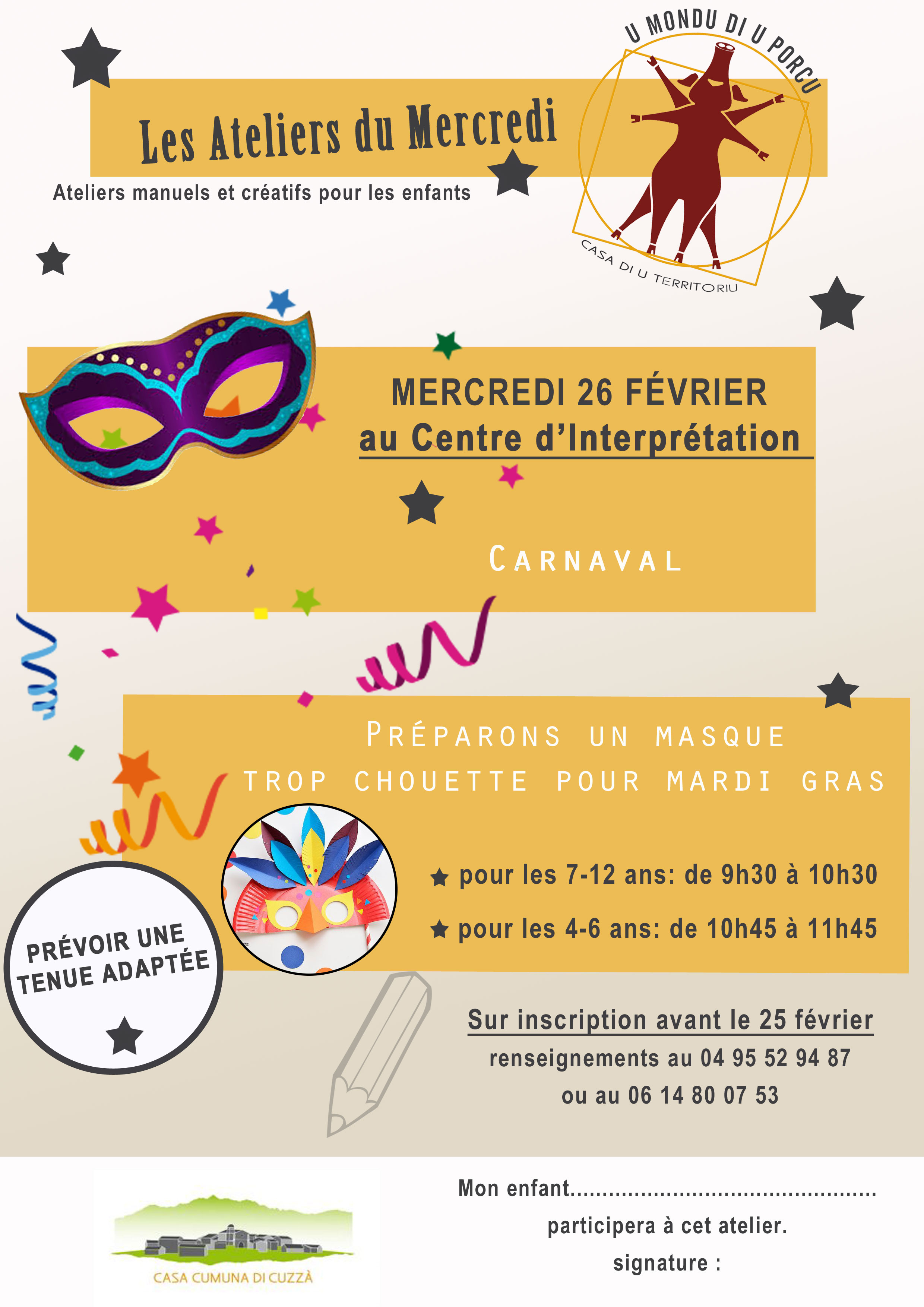 Ateliers enfants du mois de février