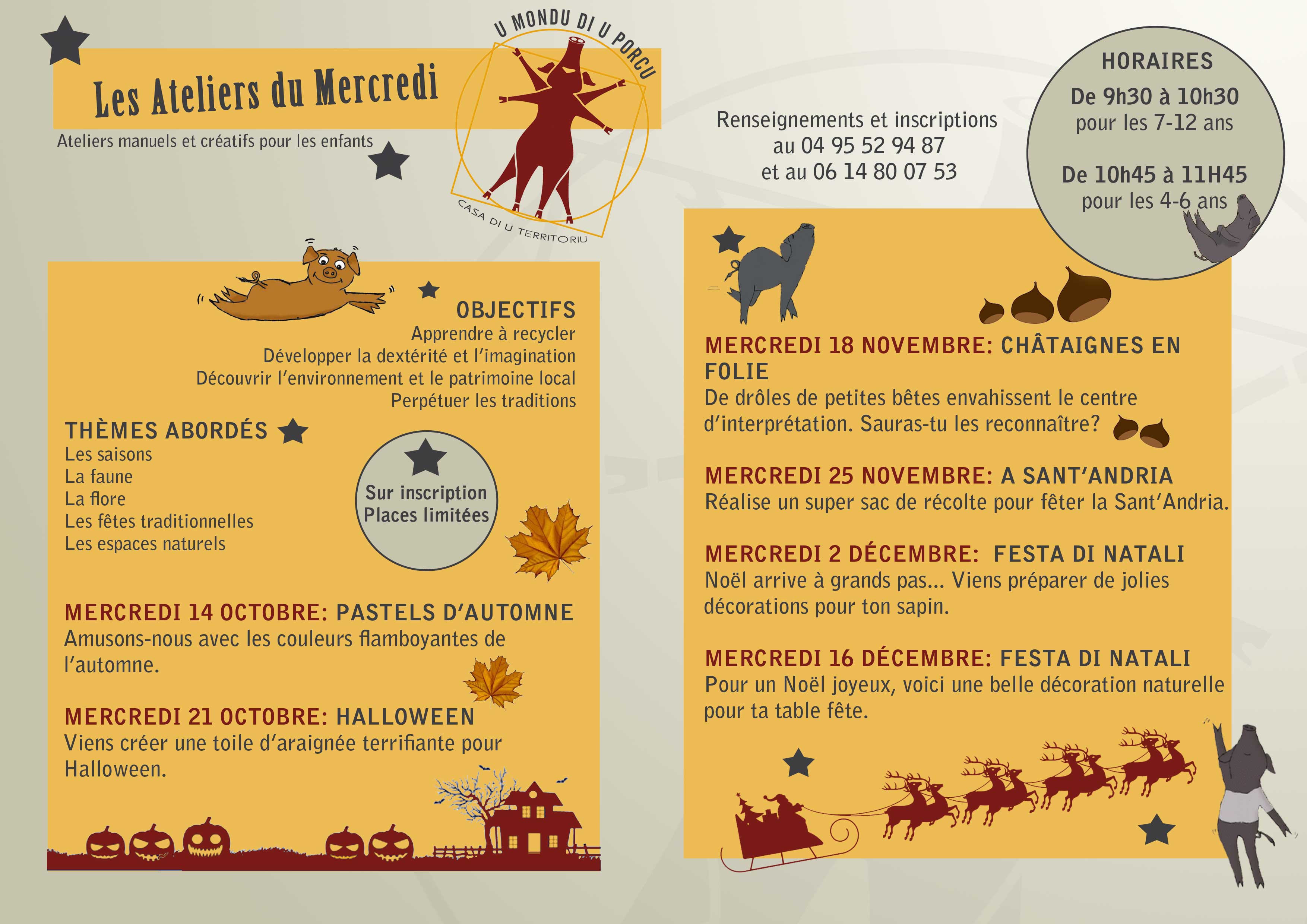 Activités du mercredi, programme de fin d'année
