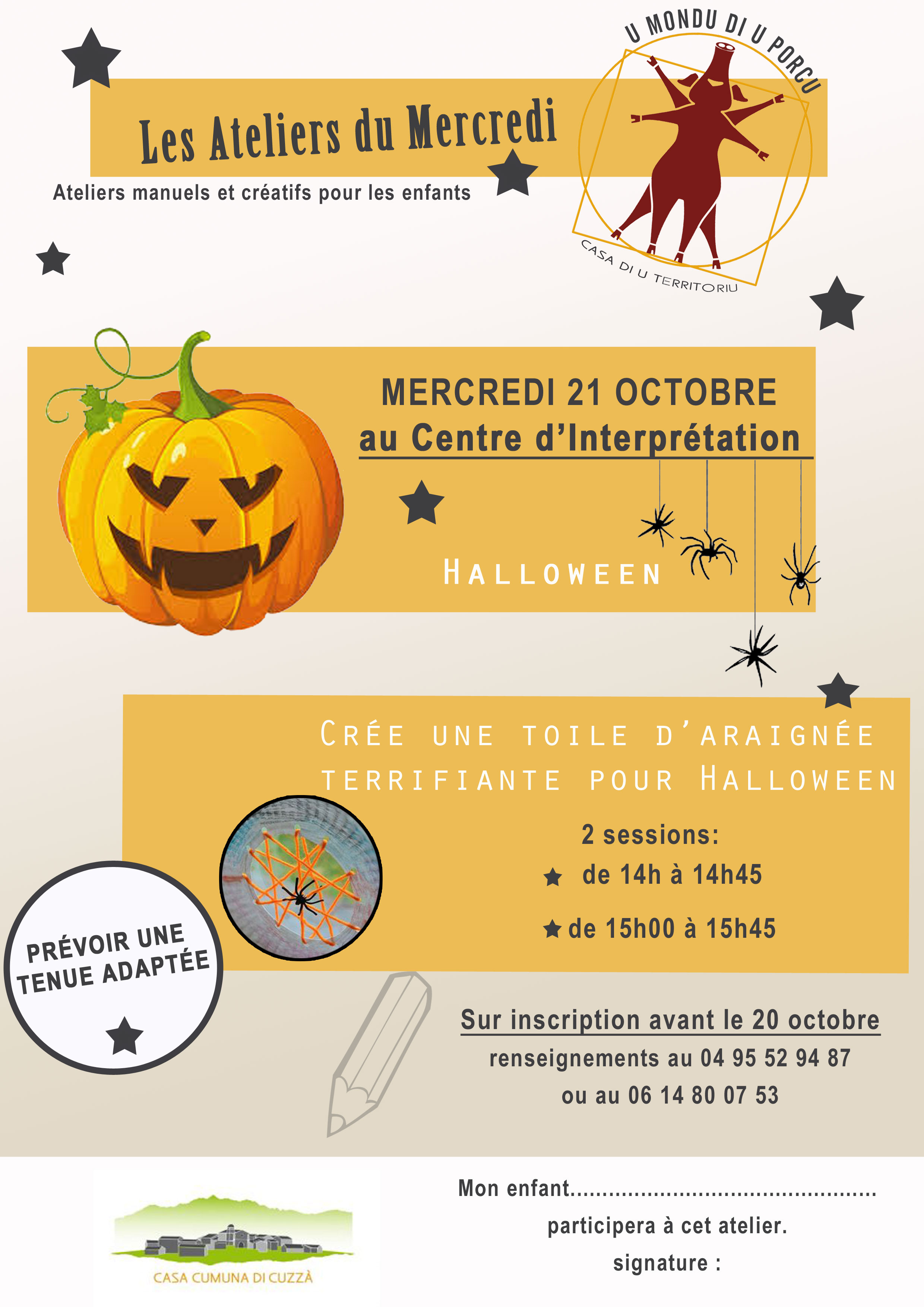 Ateliers du mois d'octobre