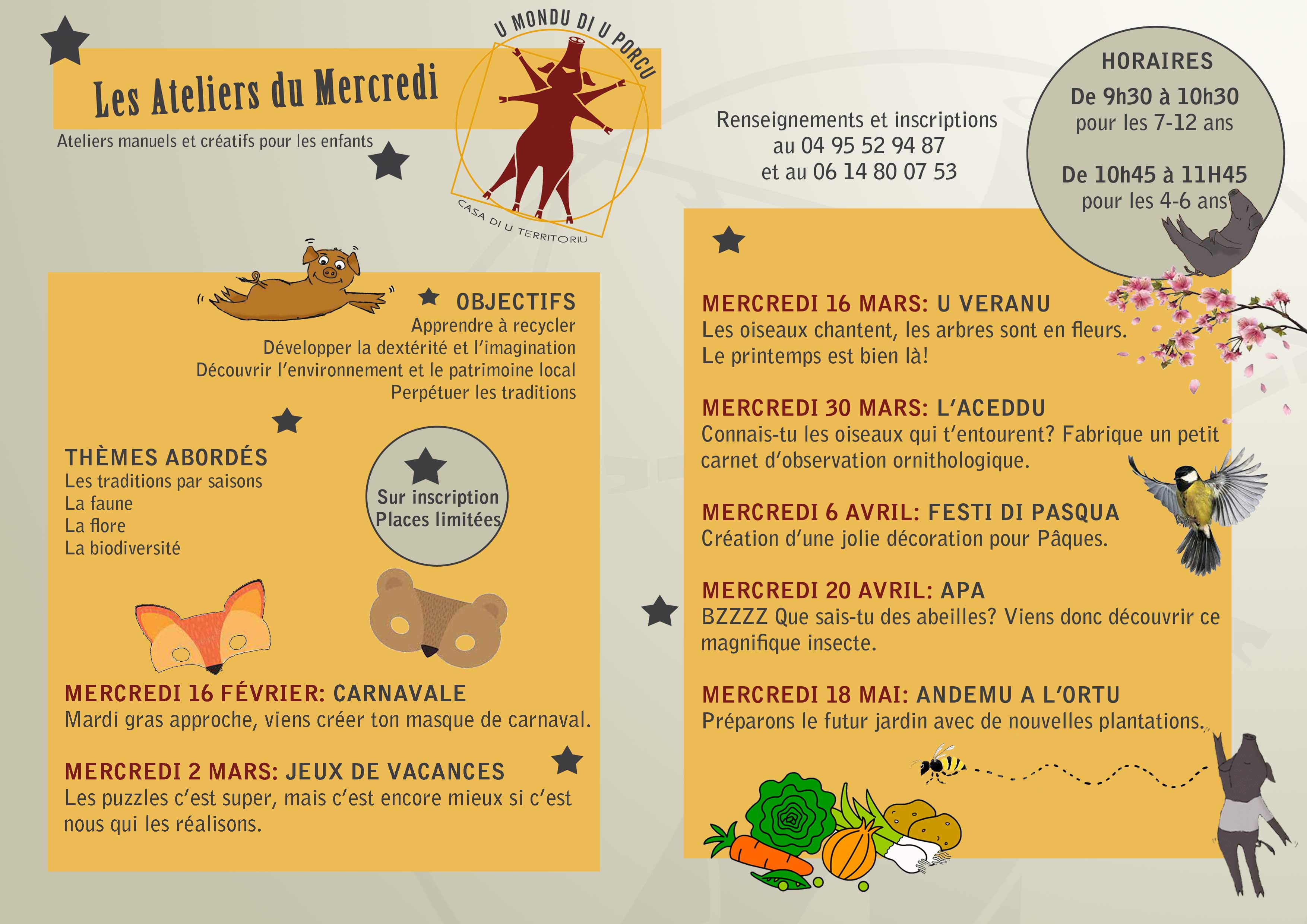 Nouveau programme des ateliers pédagogiques