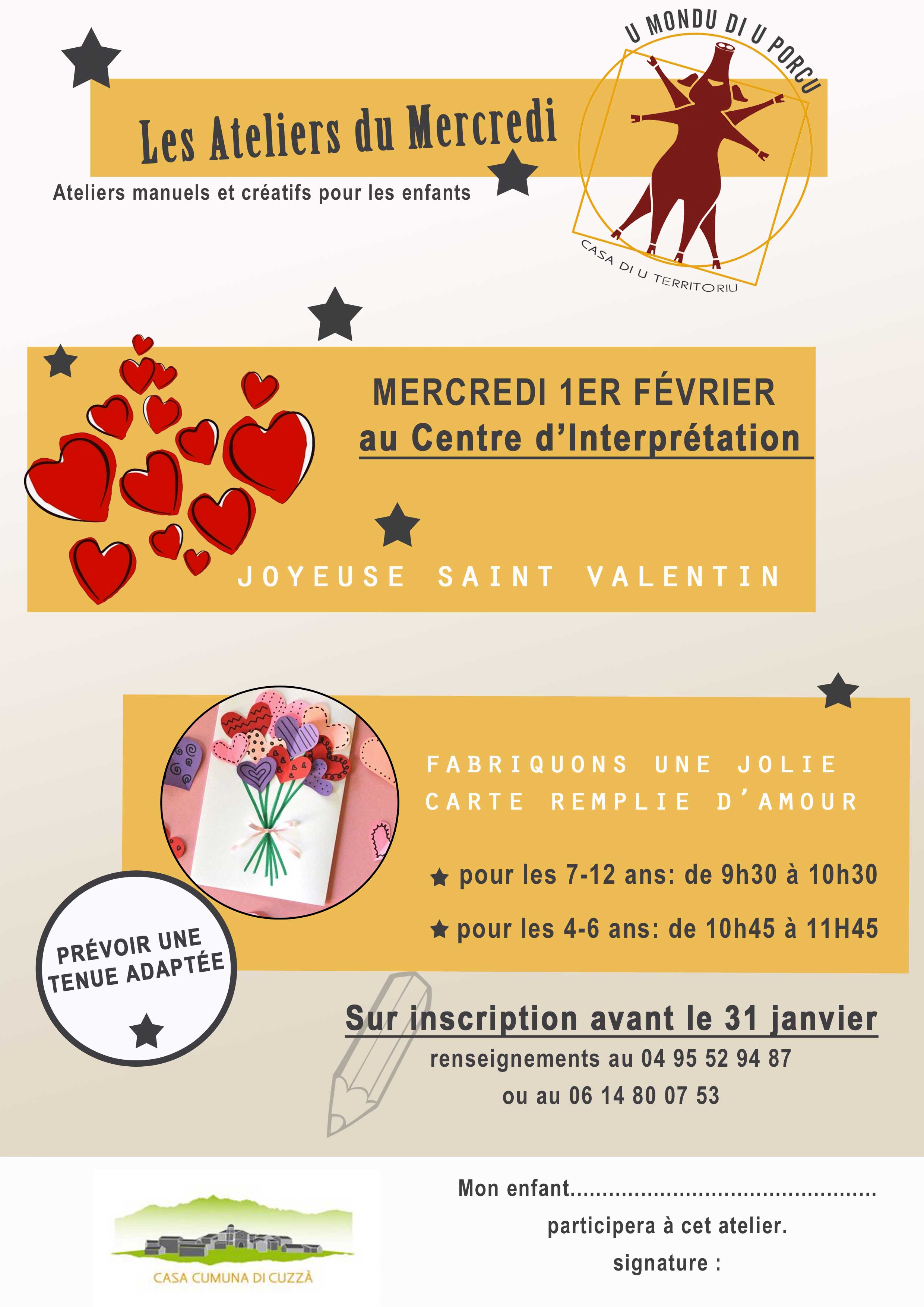 Les ateliers de février